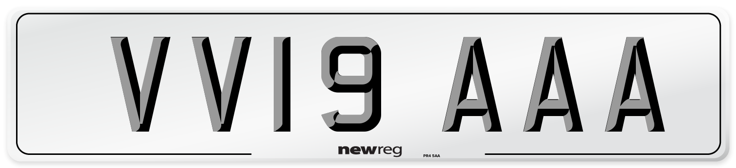 VV19 AAA Number Plate from New Reg